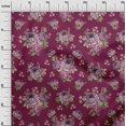 thumbnail image 3 of oneOone Silk Tabby Maroon Fabric Florals Craft Projects Decor Fabric Printed By The Yard 42 Inch Wide, 3 of 4