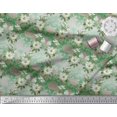 thumbnail image 2 of Soimoi Silk Fabric Leaves & Magnolia Floral Decor Fabric Printed Yard 42 Inch Wide, 2 of 5