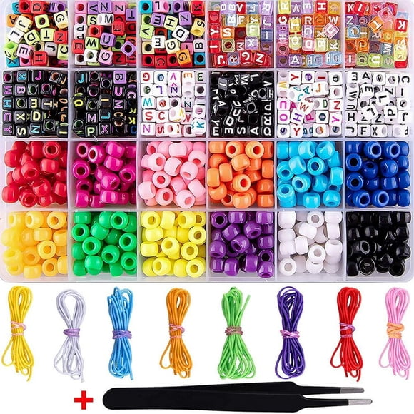 Bracelet de Perles ABC Kits de Perles de Poney Bracelet Extensible Coloré Léger Beau Perles DIY pour Enfants
