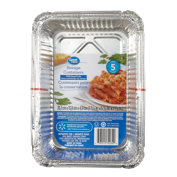 Great Value Contenants pour la Conservation avec Couvercles en Carton
