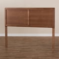 thumbnail image 2 of Bowery Hill Mid-Century Solid Rubber Wood Full Size Headboard in Walnut Brown, 2 of 6