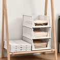 thumbnail image 1 of Big Savings! Clothes Storage Box with Drawer Style Design, Plastic Wardrobe Shelf Organizer, Foldable Pull-Out Storage Box with Layered Partition for Bedroom and Closet, 1 of 6
