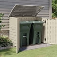 thumbnail image 2 of Suncast 34 Cu. ft. Resin Horizontal Storage Shed – Vanilla with Stoney Roof, Durable Multi-Wall Construction, 12 sq. ft. Outdoor Garden and Patio Organizer, 2 of 6