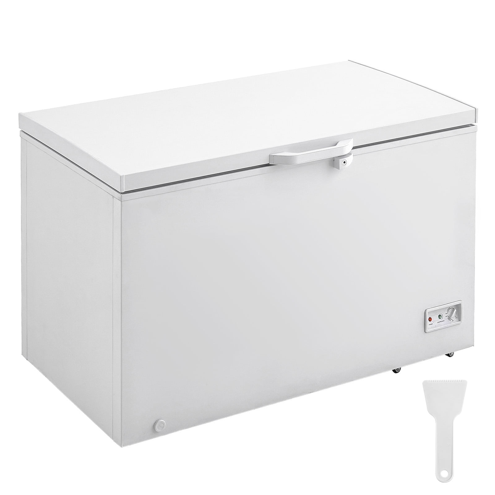 KFFKFF Upright Freezer, Spacious 12.8 Cu.ft / 345 L Capacity & 4 Detachable Baskets, Standalone Lid-Lock Commercial Chest Freezers, 7-Stage Temperature Regulation, Illuminated by LED