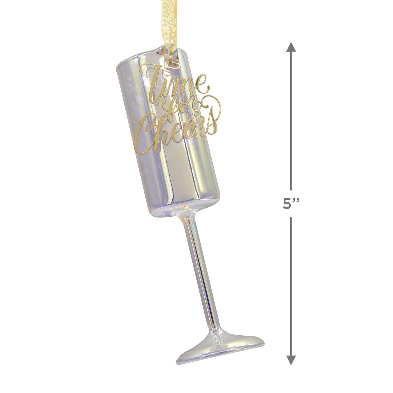 Décoration Hallmark de Noël (Flûte à champagne, Signature, en verre soufflé)