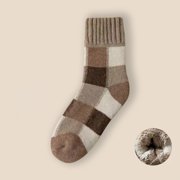 Mens Boot Socks Men's Women's Winter Socks Comfortable Breathable Knitted Drawstring Mid Tube Socks Features Socks for Men Khaki One Size