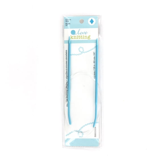 LOVE KNITTING Aluminium Circular Knitting Needles, 80 cm (32"), 3.5 mm (US 4)