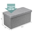 thumbnail image 2 of Costway 31.5''Fabric Foldable Storage Ottoman Toy Chest W/Removable Storage Bin Grey, 2 of 10
