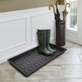 thumbnail image 4 of Mainstays Manor 17x35 Boot Tray, High-Walled, Waterproof Floor Protector, Geometric Black, for Entryway, Mudroom, Garage, 4 of 6