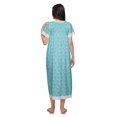 thumbnail image 3 of Moomaya Chemise de Nuit Maxi Boutonnée à Manches Courtes Imprimée pour Femmes en Coton, 3 of 5