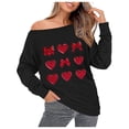 thumbnail image 1 of NJDVHB Chandails Sans Capuchon pour Femmes, Chandail à Capuchon Ample à Manches Longues pour Femmes, Imprimé, à une Épaule Inclinée, 1 of 4