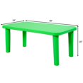 thumbnail image 2 of Costway Kids Portable Plastic Table Learn and Play Activity School Home Furniture Green, 2 of 8