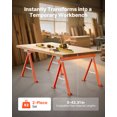 thumbnail image 2 of VEVOR Saw Horses 2 Pack Work Bench Heavy Duty 1323 lbs Capacity for Woodworking, 2 of 9