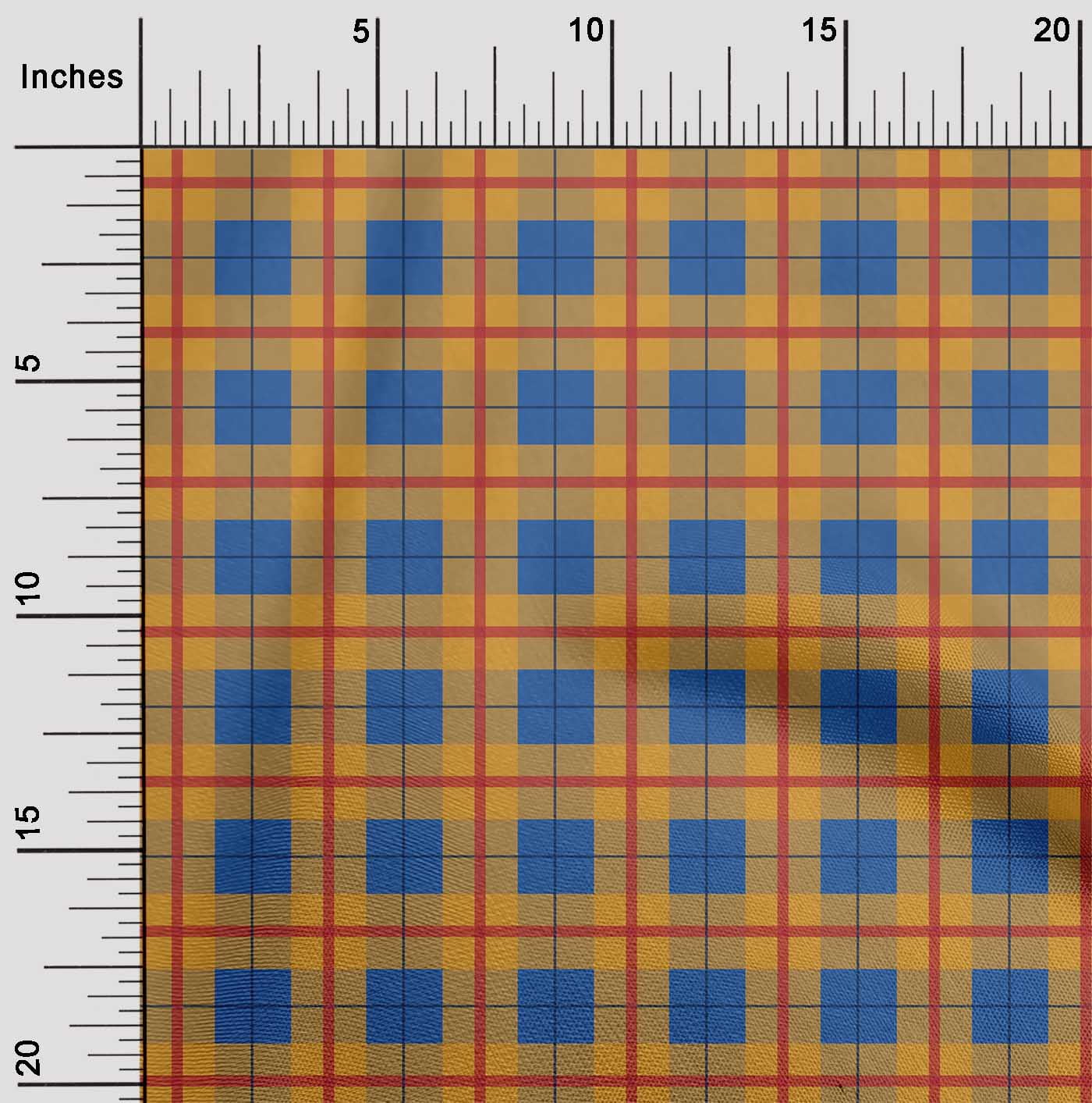 oneOone Cotton Flex Fabric Madras Check Print Fabric By The Yard 40 Inch Wide