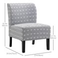 thumbnail image 3 of HOMCOM Accent Chair Slipper Side Chair for Living Room with Wood Legs Grey, 3 of 10