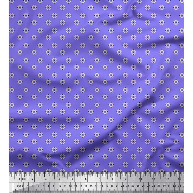 Soimoi Rayon Fabric Artistic Floral Shirting Decor Fabric Printed Yard 42 Inch Wide