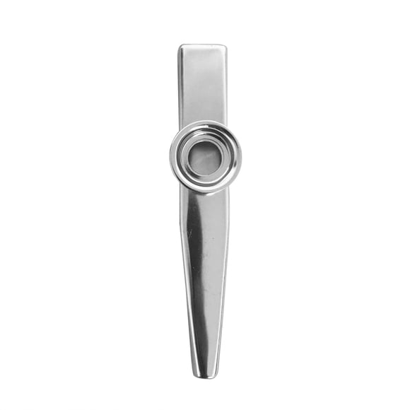 TFixol Mini Kazoo en Alliage d'Aluminium avec Membrane, Instrument de Musique Facile à Jouer en Argent, Aucune Théorie Musicale Requise pour des Sons Amusants et Joyeux