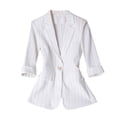 thumbnail image 2 of Soki Women's 3/4 Sleeve Lightweight Work Office Blazer Jacket (S-3XL), 2 of 4