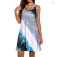 thumbnail image 1 of Robe Femme 2 Bretelles Sans Manches Vêtements Imprimés Robe Débardeur Sans Manches Robe Aguichant, Gris, G, 1 of 4