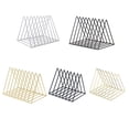 thumbnail image 2 of Iron Book Organizer Storage Shelf Magazines Rack Office Study Newspaper Display Stand Decoration Type 9, 2 of 9