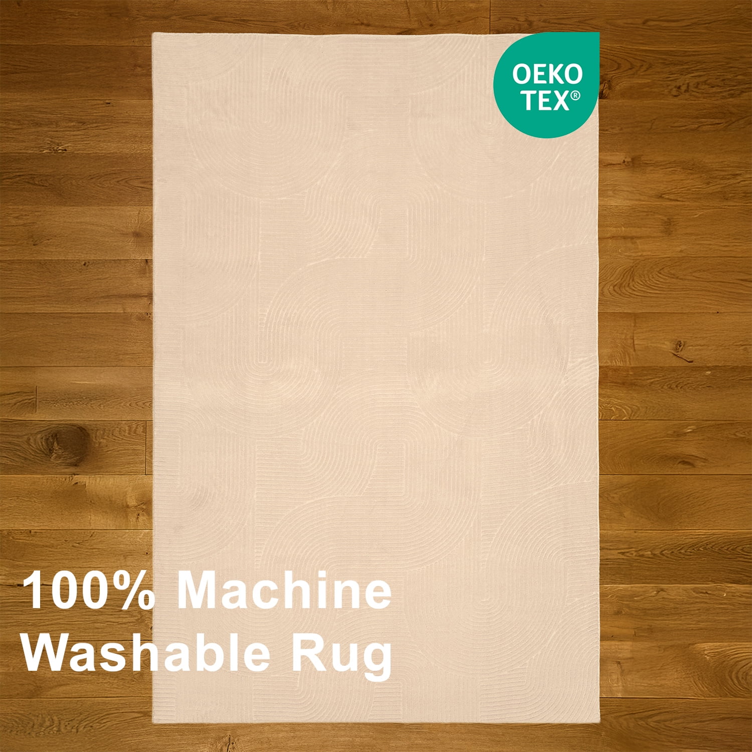 Tapis de Couloir Elion Lavable A la Machine Contemporain/Moderne pour Salon, Chambre, Salle Manger, Entrée