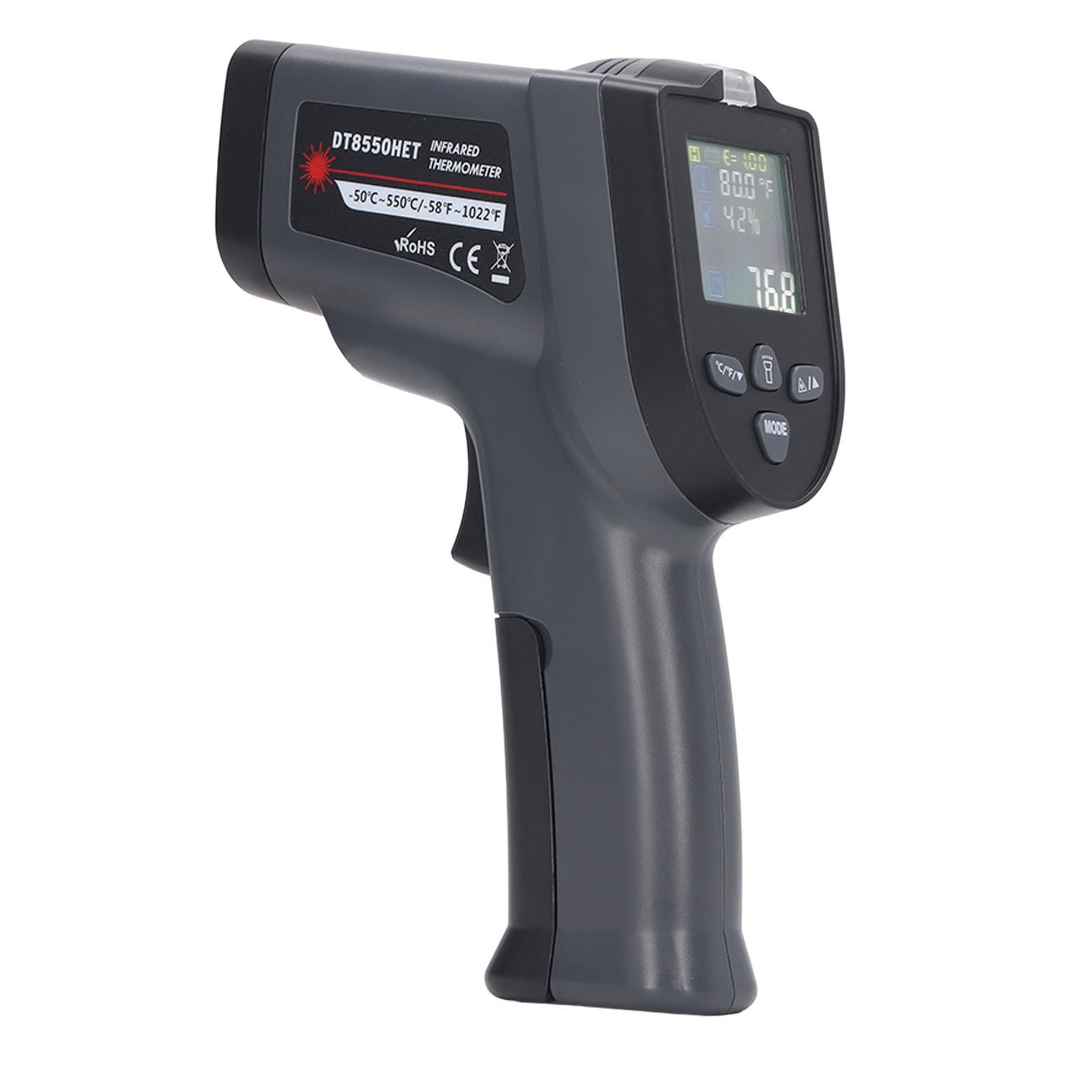 , Backlit LCD Display Temperature Meter Accurate Measurement Auto Shutdown  for Chemical Equipment