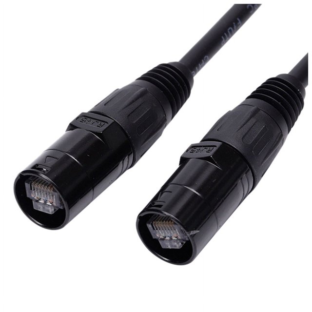 CAT6 Câble Ethernet Connecteur RJ45 Compatible pour Installations de Studio, Touring, Production sur Scène, Concerts 2 Mètres