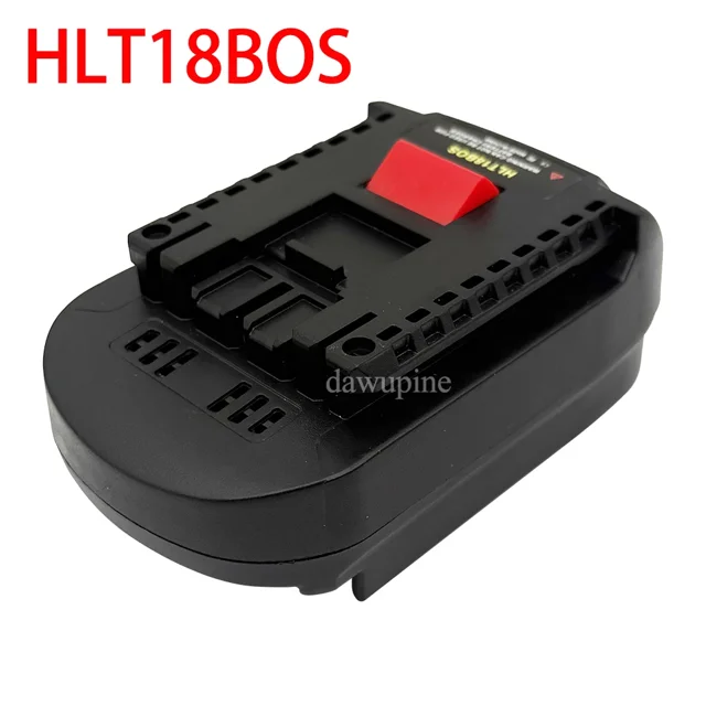 Power Tools Adapter Converter for Hilti 22V B22 Li-ion Battery, designed for Bosch 18V cordless electric tools. The HLT18BOS adapter replaces Bosch 18V lithium batteries such as BAT609, BAT610G, BAT618, BAT618G, BAT619, BAT620, BAT621, and BAT607. Made from durable ABS material, it is lightweight and portable. This adapter cannot charge batteries and must not be connected to a charger. Ideal for power tool accessories enthusiasts.
