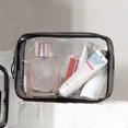 thumbnail image 1 of Sac Cosmétique Transparent en Pvc Sac de Rangement de Voyage, Sac de Rangement en Plastique 27x15x7cm, 1 of 4