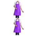 thumbnail image 3 of Decodeary 12pcs Woman Apron With Pockets Efficient And Stylish Cooking Companion Polyester Adjustable Half-length Adult Apron purple 2Set, 3 of 6