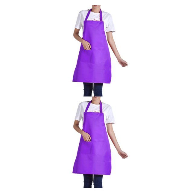 Youkk 12pack/lot Easy To And Quick-drying Apron For Cooking BBQ Baking Innovative purple 2Set