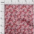 thumbnail image 2 of oneOone Tissu en Coton Flex Rouge Floral Rétro Tissu pour Robe Tissu Imprimé au Mètre 40 Pouces de Large, 2 of 5