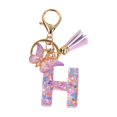 thumbnail image 1 of lionlar Porte-Clés en Résine Ornements Filles Femmes Cadeaux Alphabet Anglais Porte-Clés H H, 1 of 9