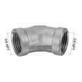thumbnail image 2 of Unique Bargains 3/8 NPT Female Thread 45 Degree Elbow Pipe Fitting 304 Stainless Steel, 2 of 5