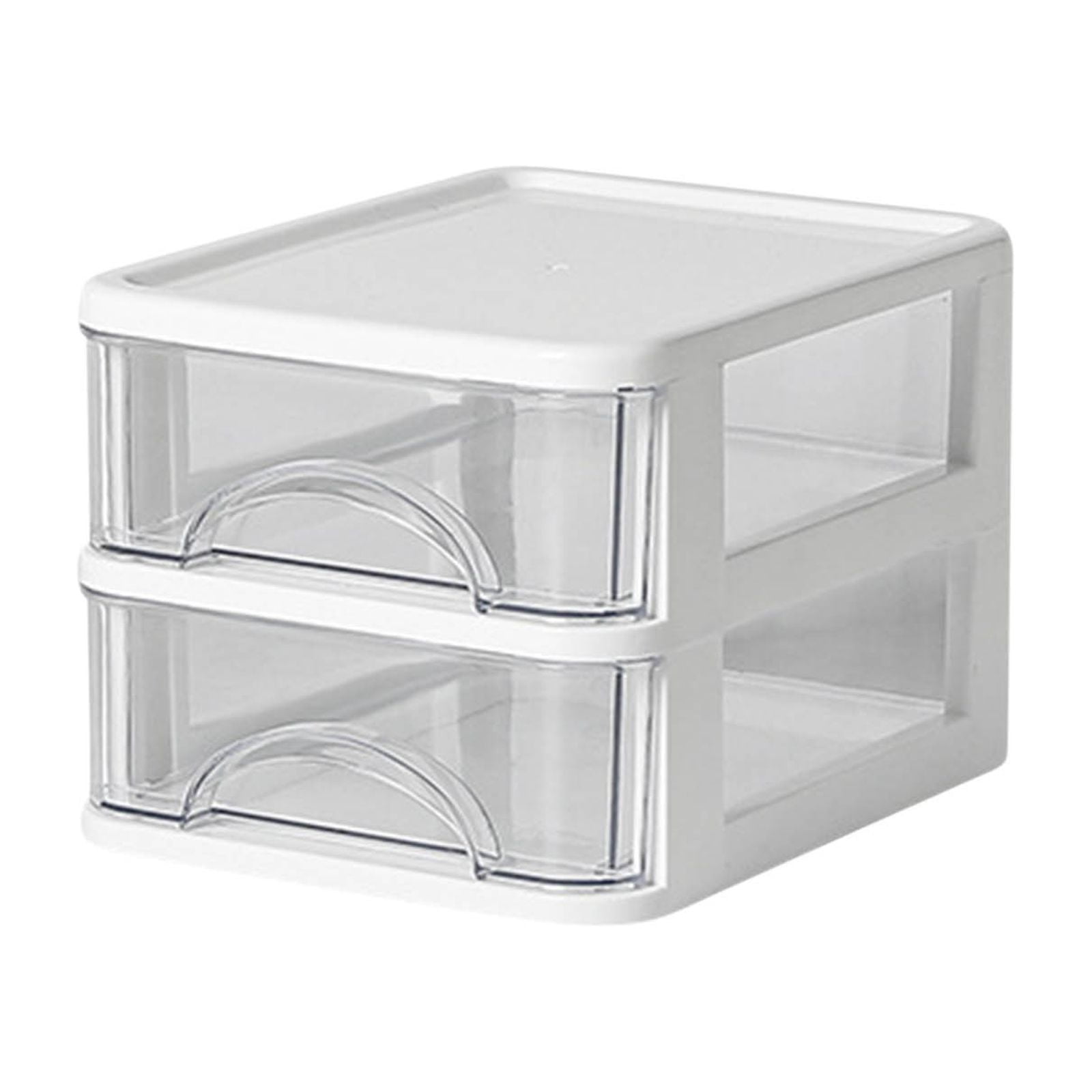 Renjiang Mini Desk Organizer Drawer, Cute Plastic Desktop Art Craft Storage Drawer, Office Supplies Stationery Makeup Jewelry Box Organizer with Storage for Office Desk Vanity