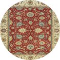 thumbnail image 1 of Ahgly Company Tapis d'Intérieur Rond Abstrait Rouge Brique Oriental, 7 Pieds Rond, 1 of 6