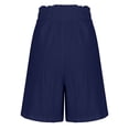thumbnail image 5 of Soki Wide-leg Shorts for Women Summer Solid Color Elastic Waist Pockets Loose Shorts, 5 of 5