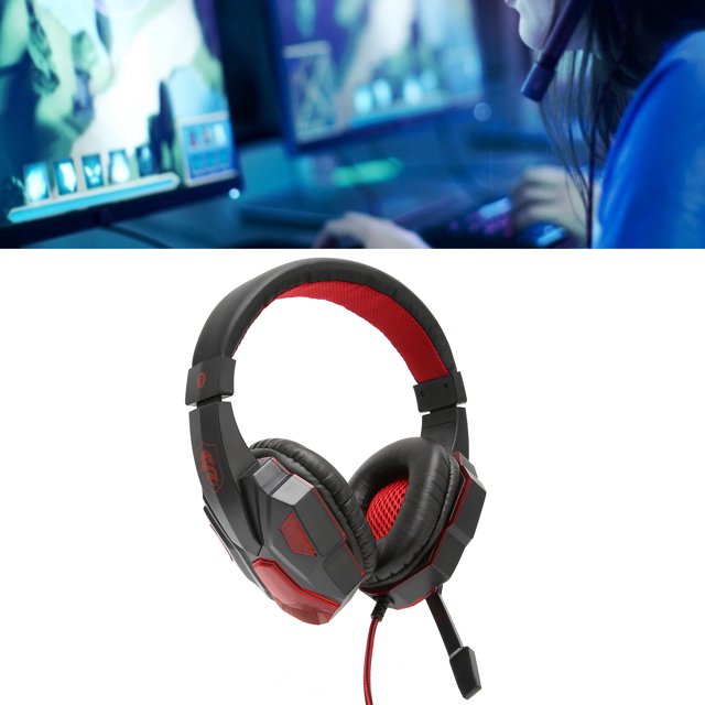 Gaming Gaming Headset Luminous Adjustable Volume 3.5mm Gaming Headset with Microphone for PC