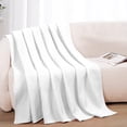 thumbnail image 4 of 100% Cotton Blankets Queen Size for Bed - Waffle Weave Blankets for Summer, Lightweight and Breathable Soft Woven Blanket for Spring, White, 90x90 Inches (White, King (90" x 108")), 4 of 5