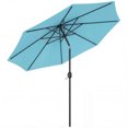 thumbnail image 1 of Outsunny Parasol de Marché Rond 10 Pieds x 8 Pieds, Parasol de Patio, Bleu Ciel, 1 of 10
