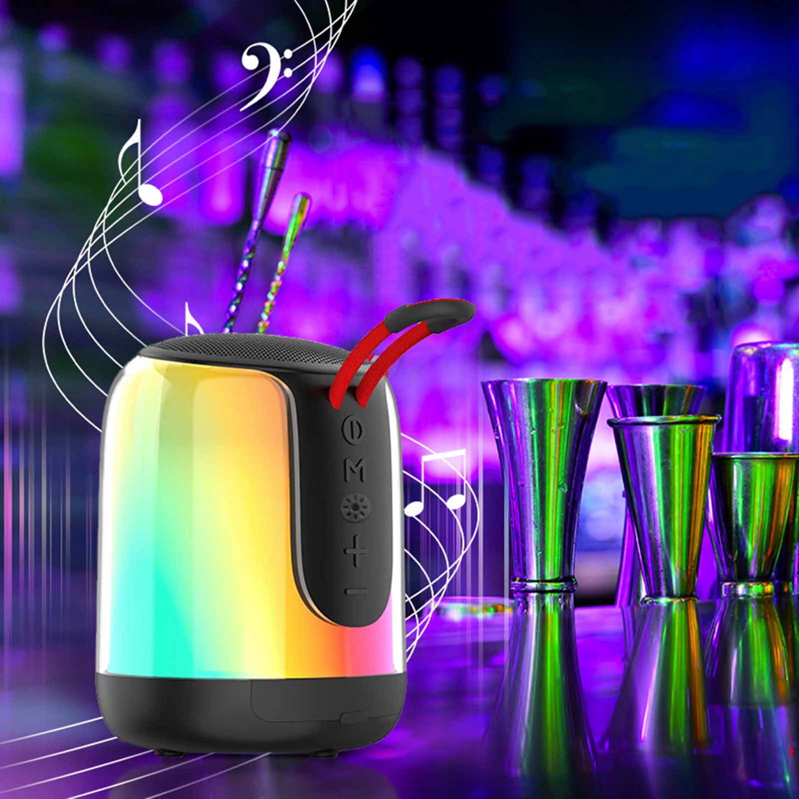 LSLJS Bluetooth Speaker Portable Wireless Bluetooth Speaker 5.3, Enhanced Bass, Color Lights, Suitable for Parties, Travel, Home And Outdoor, Bluetooth Audio