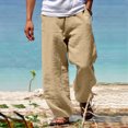 thumbnail image 1 of RKSTN Men Cotton Pants Men's Fall Cuffed Pants Multi Pocket Tether Solid Trousers Relaxation Length Pants Full Length Pants, 1 of 3