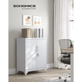thumbnail image 4 of SONGMICS Garage Cabinet, Metal Storage Cabinet with Doors and Shelves, Office Cabinet for Home Office, Lockable File Cabinet, Multipurpose, for Study, Living Room, Matte Gray, 4 of 7