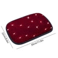 thumbnail image 3 of Red Car Armrest Box Cushion Protective Cover With Decorative Design Universal Fit For Vehicle Interior 11.81X8.66X0.08 Inches 0.22 Lbs, 3 of 7