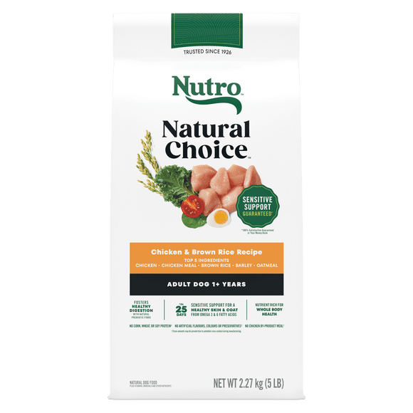 Nutro Natural Choice Nourriture Sèche pour Chien Adulte Recette au Poulet & Riz Brun 2.27kg