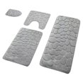 thumbnail image 2 of 4-Piece Memory Foam Bathroom Rug Set with Non-Slip Backing - Includes Bath Mat, Toilet Mat, U-Shaped Contour Rug & Lid Cover - Super Soft Absorbent Machine Washable Mats for Bathroom Floor, 2 of 7