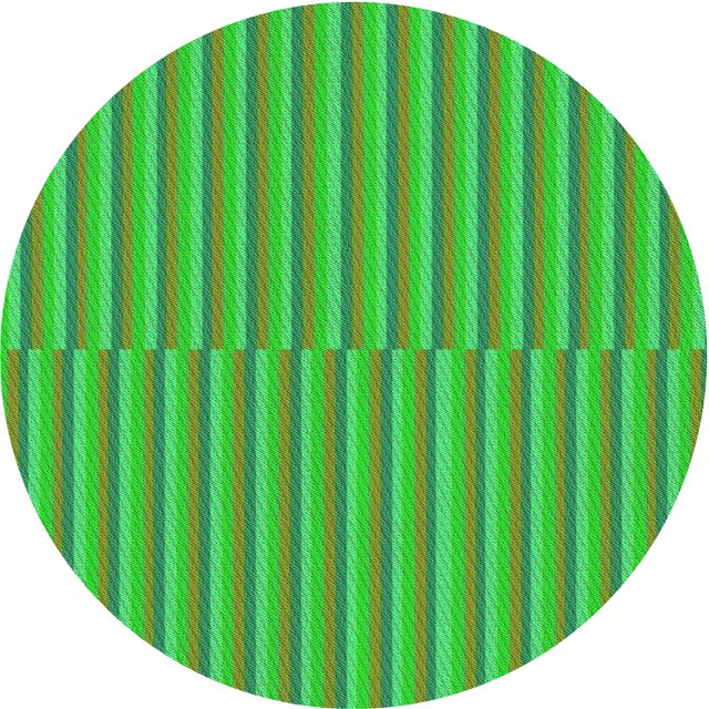 Ahgly Tapis Rond Lavable en Machine Intérieur Transitionnel Vert Lime Foncé, 4 Pieds Rond