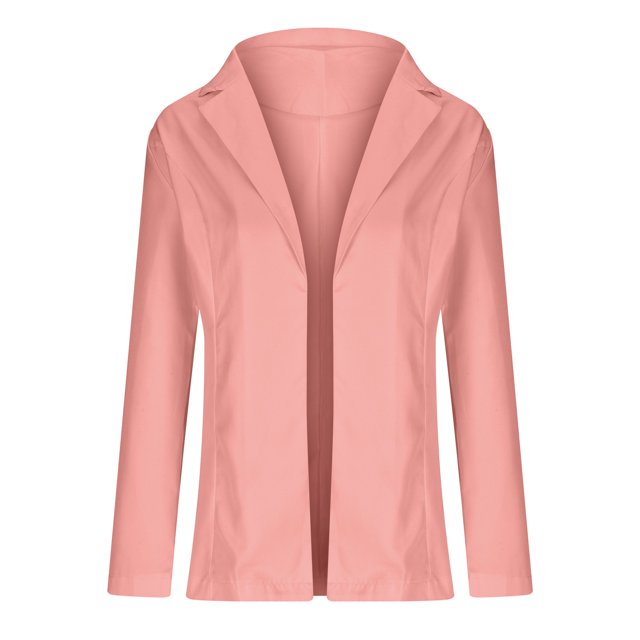 Yuyuzo Blazers pour Femmes Automne Tenue de Bureau Décontractée Manches Longues Col à Revers Ouvert devant Vestes de Complet Ajustées