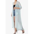 thumbnail image 3 of TheMogan Cardigan Ouvert à Manches Longues en Maille pour Femmes Mi-Mollet Caftan Transparent, 3 of 6