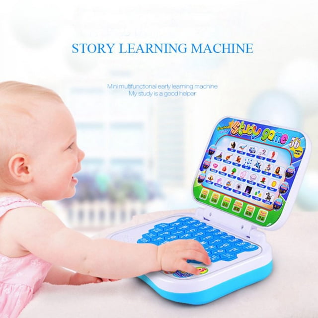AMERTEER Jouet Ordinateur Portable Tablette Bébé Enfants Machine d'Apprentissage Éducative Jouets Électronique pour Enfants Jeu d'Étude avec un design en Plastique Coloré, Clavier Bleu et Écran Interactif avec Icônes et Jeux. Inclut une Souris Attachée pour les Habiletés de Base de Souris. Idéal pour l'Éducation de la Petite Enfance et Classé dans Électronique Éducative pour les Enfants de 3 Ans et Plus.